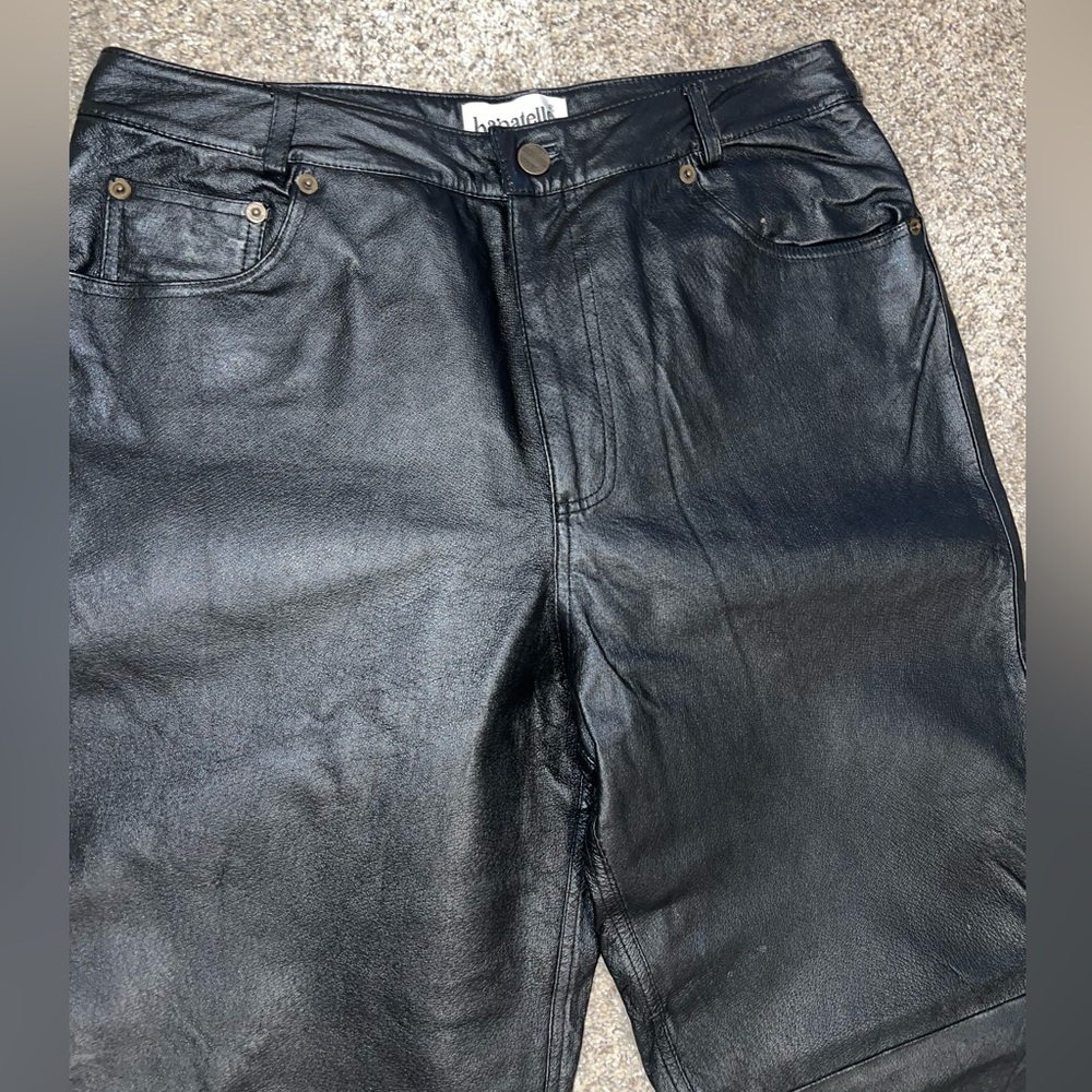 Vintage Bagatelle Black Leather Pants - Picture 5 of 10